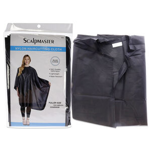 Nylon Haircutting Cloth Cape Velcro Closure - Black by Scalpmaster-1 Pc